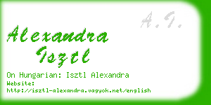 alexandra isztl business card